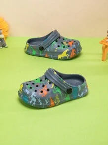 Boys' Comfortable And Fashionable EVA Breathable Cartoon Hole Beach Shoes For Summer - Dark Grey - View 3