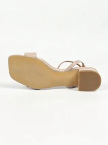 Giày sandal nữ thời trang mũi vuông khoét rỗng, quai kim loại, khóa cài phía sau, đế bằng, thoải mái và đa năng, chống trượt, kiểu La Mã, phù hợp cho trang phục mùa xuân hè. - Bụi hồng - Xem 6