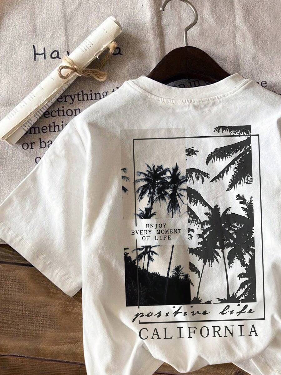 Damen T-Shirt Mit Aufdruck - Lässiges Sommer Top Für Alltag & Urlaub