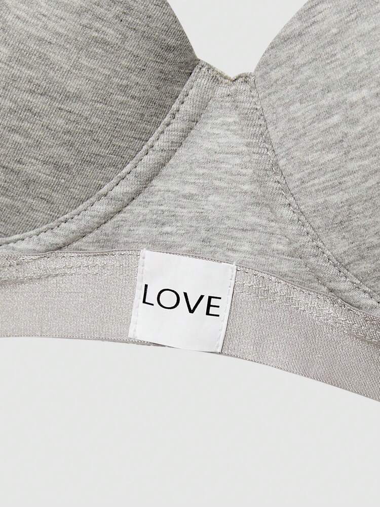 Women's Alphabet Printed Bralette And Boyshorts Set