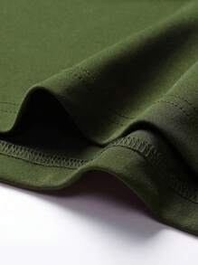 Men's Contrast Color Half-Zip Short Sleeve Polo Shirt And Shorts Set, Summer - Multicolor - View 3