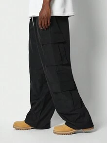 SUMWON 拉鍊式尼龍貨物褲