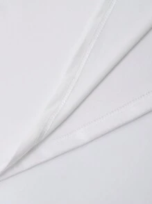 男士夏季休闲口号心形印花圆领短袖 T 恤 - 白色 - 查看 4