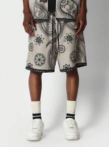 SUMWON Áo sơ mi Paisley dáng rộng với bộ 2 món ngắn Bermuda - Nhiều màu - Xem 4