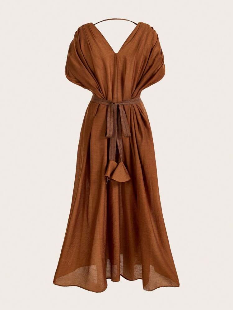 chinese dress ladies Chateau Satin Dolman Sleeve Midi Dress  Sugarlips