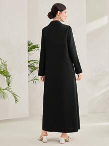 Al Najma Elegant And Fashionable Abaya With Flat Neckline, Wrapped And Long Sleeves
