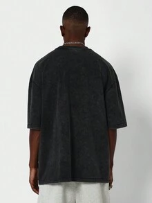 SUMWON 正面图案印花 T 恤 - 黑色 - 查看 2