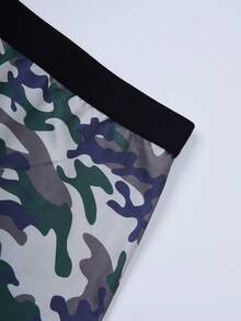 Men's Fashion Camouflage Pattern Boxer Briefs - Army Green - View 6