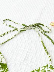 Soleia 女士夏季两件套休闲装，波西米亚风格花卉印花胸罩上衣和高腰 A 字裙套装，适合度假、音乐节、毕业典礼、海滩派对、午餐约会 - 彩色 - 查看 4