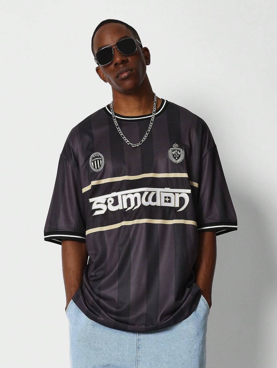 SUMWON Camiseta de jersey de fútbol con logotipo frontal