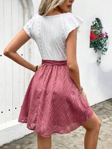 SHEIN Frenchy Women's  Bridgerton Color Block Simple Daily Dress - Multicolor - View 2