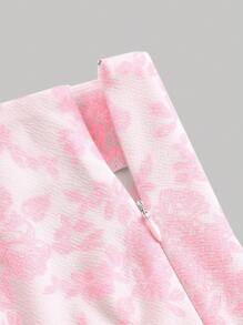 SHEIN MOD Floral Print Tie Shoulder Cami Top & Skirt