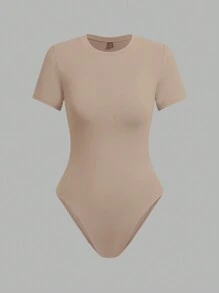 SHEIN EZwear 女性5入組休閒圓領短袖連體衣，夏季款 - 彩色 - 查看 4