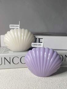 1 Hộp 1 Nến Sáp Đậu Nành Thơm Hình Vỏ Đứng, Đơn Giản & Nghệ Thuật Với Hương Thơm Nhẹ, Trang Trí Lý Tưởng Cho Bàn Làm Việc, Bàn, Đầu Giường, Gia Đình, Cũng Là Món Quà Hoàn Hảo Cho Bạn Bè, Gia Đình, Đồng Nghiệp, Nến Thủ Công Và Tốt Cho Sức Khỏe - trắng - Xem 4