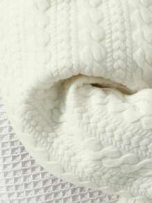 SHEIN Baby Boy Patchwork Footed Jumpsuit With Hat Pajama Set - Beige - View 3