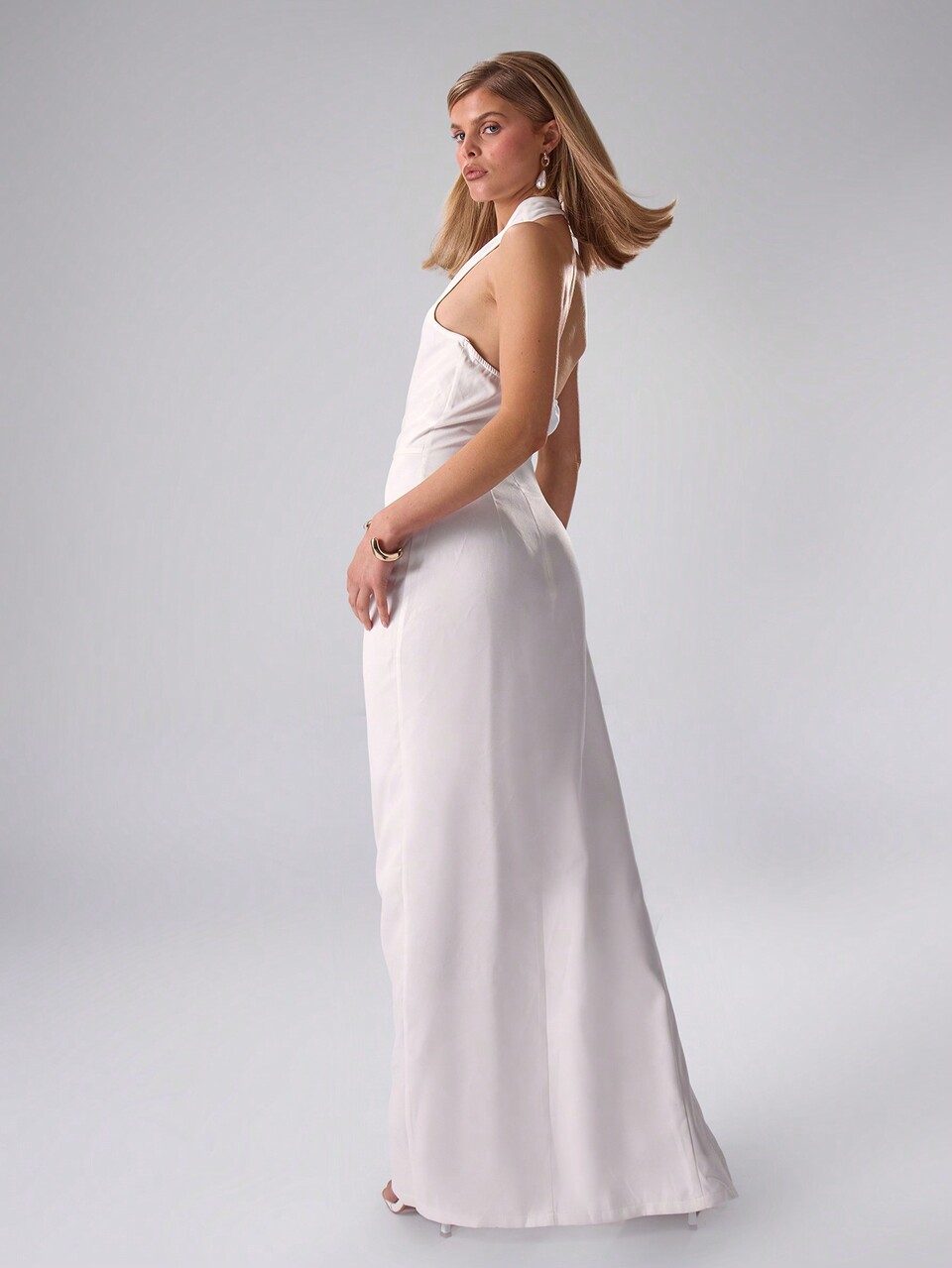 Woven Draped Asymmetric Maxi Dress Elegant Spring Summer Vacation Party Bridal Bachelorette Hen Do Wedding Long Dress Graduation Prom