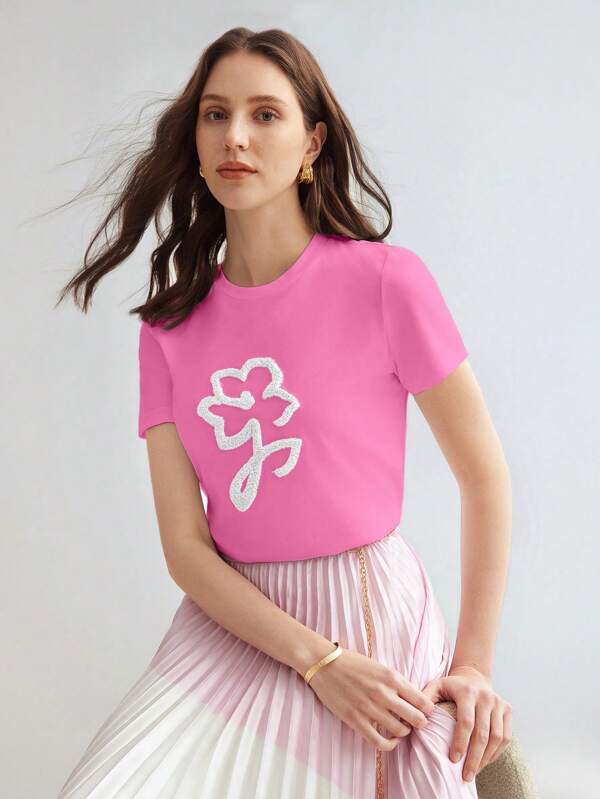 MOTF PREMIUM FLORAL PATTERN SHORT SLEEVE TEE