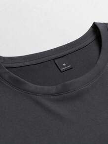 Camiseta casual de manga corta y cuello redondo para hombre con estampado de estrella, para verano