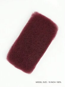 Boho Braids Afro Kinky Bulk Human Hair 1 PC 99J Burgundy Kinky Curly Bulk Braiding Hair For Twists Locs Crochet Human Hair Extensions For Knotless Braids 50g/Piece Halloween Costumes