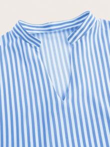 SHEIN LUNE Women's Striped Printed Simple Daily Dress Maxi Women Outfit Fall Cloth For Women