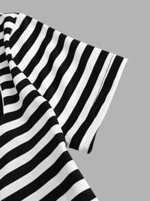 SHEIN EZwear 3 件套女士休闲条纹长袖修身 T 恤，适合春秋季节 - 彩色 - 查看 8