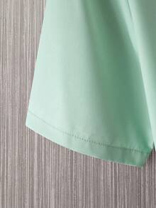 Manfinity RSRT Nam Thư Kỳ Nghỉ Hè & Áo Sơ Mi Ngắn Tay In Hình Cây Cọ Và Quần Short Trang Phục Thường Ngày, 2 Cái/bộ - Nhiều màu - Xem 5