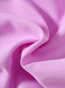 SHEIN Falda morada con pliegues y detalles de botones para niña joven, perfecta para uso casual - Morado - Ver 4