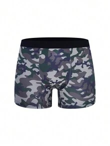 Men's Fashion Camouflage Pattern Boxer Briefs - Army Green - View 3