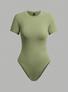 SHEIN EZwear 女性5入組休閒圓領短袖連體衣，夏季款 - 彩色 - 查看 3