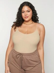 Forever 21 Women's Casual Basic Tank Top Bodysuit Set - Apricot - View 3