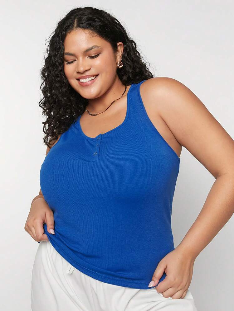 Women's Summer Casual 2pcs Basic U-Neck Top Set