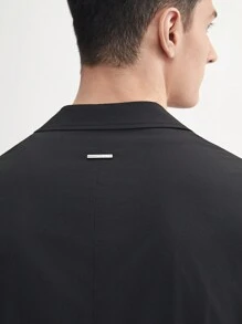AKNOTIC Business Casual Áo khoác gió dệt ôm sát UPF dành cho nam, phù hợp cho mùa xuân/hè, mùa thu đông - màu đen - Xem 8