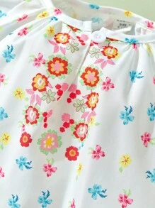 SHEIN Niedlicher und bequemer Romper für Baby Mädchen, geeignet für Zuhause und draußen, Frühlings- und Sommerkleidung