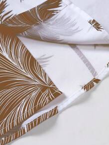 Men's Random Palm Tree Printed Shirt For Spring/Summer - Yellow - View 6