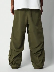 SUMWON Parachute Baggy Cargo Pant - Army Green - View 4