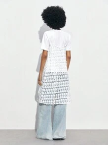 Maija 女款圓領休閒短袖T恤和細肩帶連衣裙套裝 - 軍綠色 - 查看 2