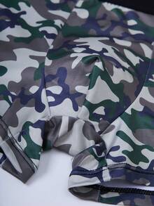 Men's Fashion Camouflage Pattern Boxer Briefs - Army Green - View 5
