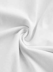 ROMWE Goth 女士翅膀十字不對稱露肩短袖t恤 - 白色 - 查看 3