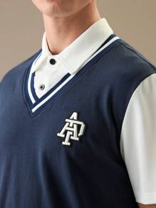 Manfinity VCAY Men's Stylish Short Sleeve Polo Shirt,Back To School - Multicolor - View 2