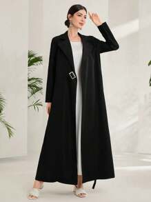 Al Najma Elegant And Fashionable Abaya With Flat Neckline, Wrapped And Long Sleeves