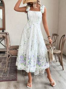 Breezaya Men's Simple Daily Wear One-Piece Random Floral Pattern Dress