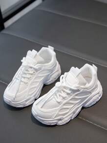 Kids Athletic Shoes, Girls Casual Leather Sneakers, Little White Shoes