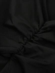 Rückenfreier Trainingsanzug Jumpsuit Unitard für Frauen, Tummy Control, ärmellos, V-Rücken, Scrunch Yoga Romper Unitards - Schwarz - Übersicht 6