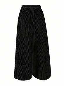 Front Button Pockets Casual Wide Leg Pants, Music Festival High Waisted Bathing Suit Summer Vacation Outfits For Modest Women