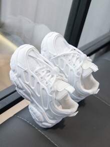 Kids Athletic Shoes, Girls Casual Leather Sneakers, Little White Shoes