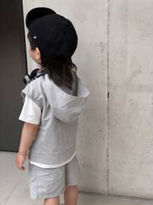 Leichtes Sommer Lässig Outfit für Jungen im Street Style - Grau - Übersicht 2