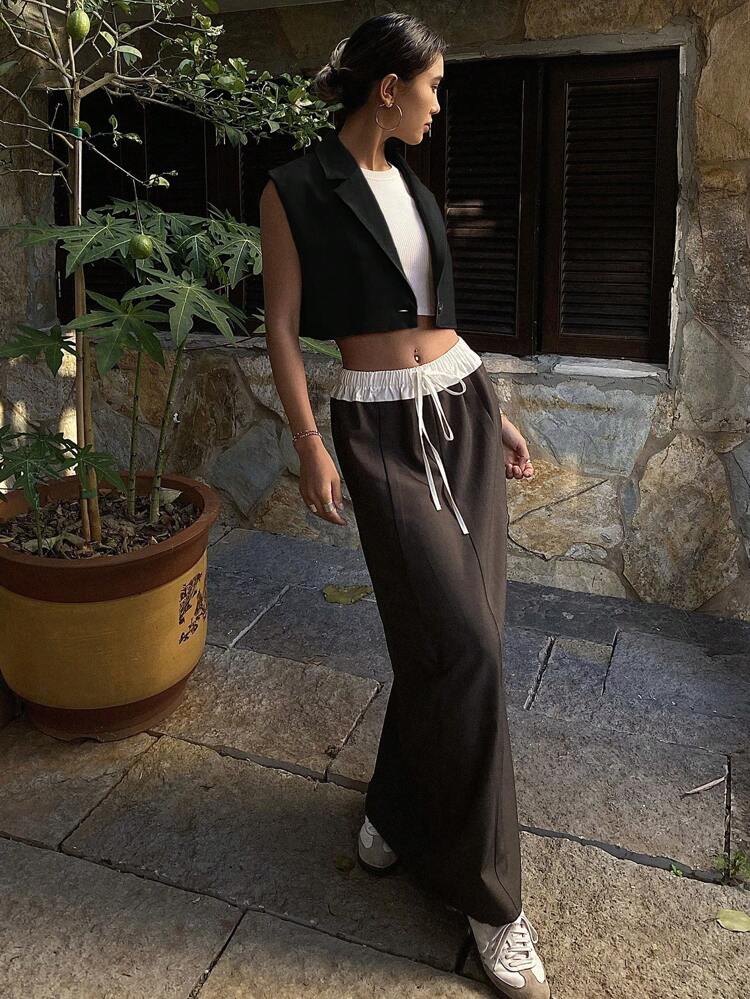 Solid Color Sleeveless Lapel Short Women's Suit Jacket Summer Business Attire