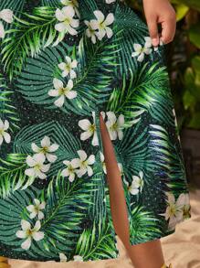 SHEIN Tween Girls Plus Size Holiday Casual Spring/Summer Woven Camisole & Mini Skirt Suit