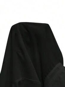 SHEIN Privé Elegante camisa de talla grande de unicolor con diseño plisado - Negro - Ver 7