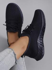 STEPREACH Fall/Winter Women's Casual Sports Shoes, Breathable, Comfortable, Lightweight, Lace-Up, Solid & Bright Colors, Slip-Resistant & Wear-Resistant, Pink,Sneakers For Women